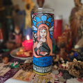 Saint Dymphna Spell Candle-Saint of Mental Health, Anxiety, Epilepsy, Trauma, Stress, Healing