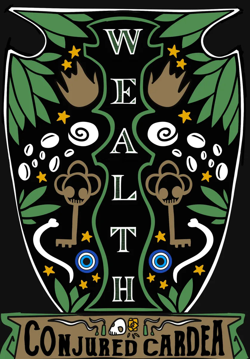 Wealth Novena Candle with Oil-Wealth in all forms, Money, Abundance