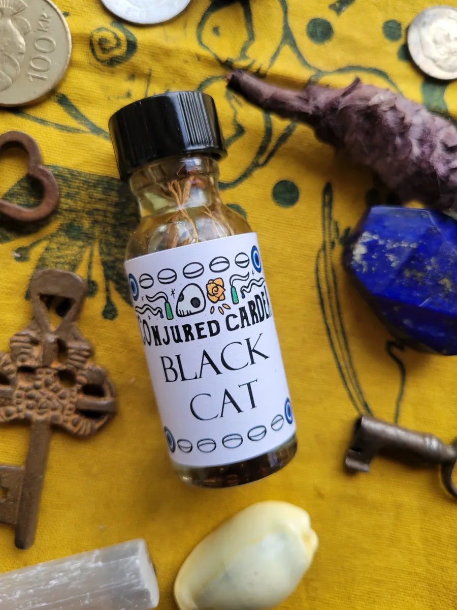Black Cat Oil-Luck, Gambling, Returns Lovers, Money, Success