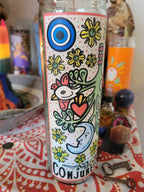Cimaruta Candle with Oil-"Charm of the Witch"-Protect from Evil Eye, Good Luck, Health,
