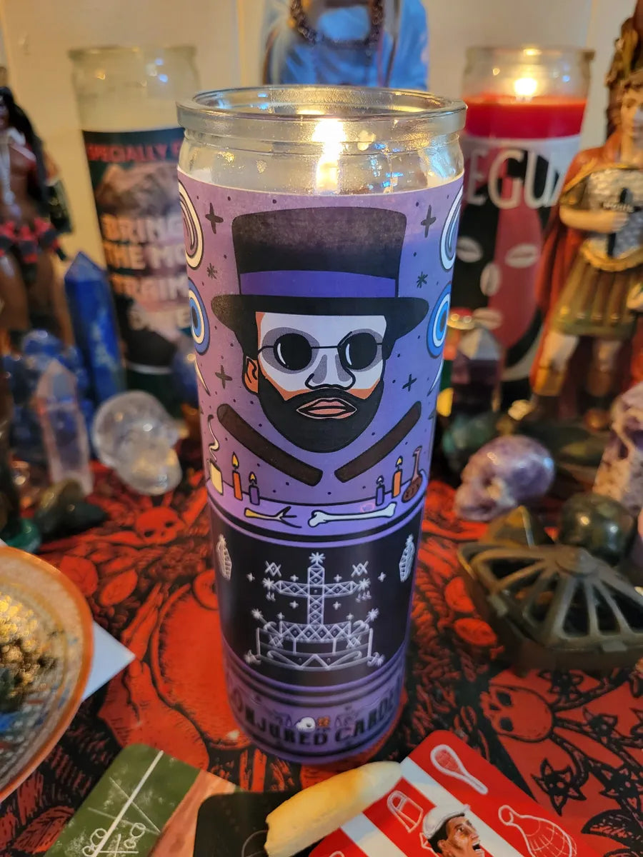 Baron Samedi Candle and Oil-Loa of Transitions, Magic, Fortune, Power-Fet Ghede