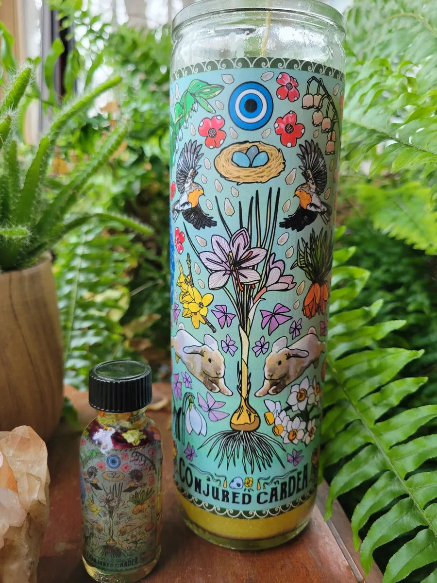 Spring Equinox Candle and Oil Set-Spring Equinox, Renewal, Abundance, Enchant