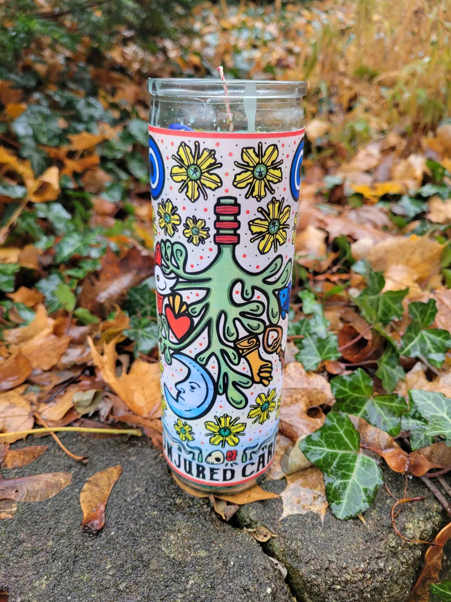 Cimaruta Candle with Oil-"Charm of the Witch"-Protect from Evil Eye, Good Luck, Health,