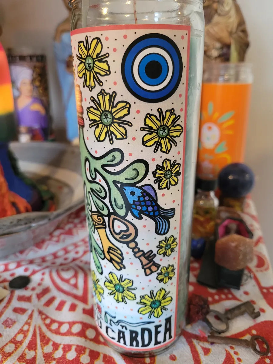 Cimaruta Candle with Oil-"Charm of the Witch"-Protect from Evil Eye, Good Luck, Health,