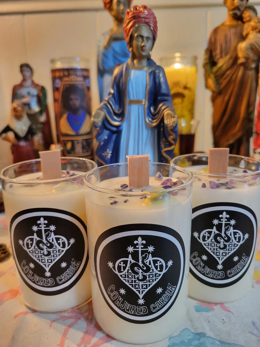 Marie Laveau Soy Spell Candle-Voodoo Queen-Love, Luck, Money, Power
