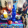 FEMALE-BLUE Figure Candle-Healing, Fidelity, Clarity, Happiness