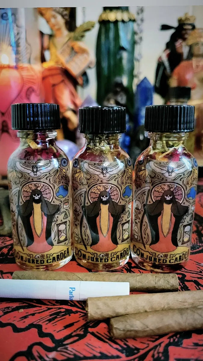 Santa Muerte Oil-Grants Miracles, Fidelity, Good Fortune-Fet Ghede-Dia De Los Muertos