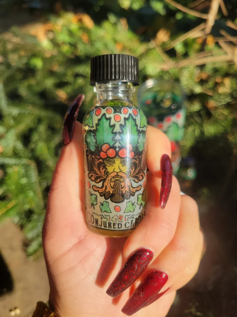 Green Man Candle, Resin Incense and Oil-Rebirth, Growth, Wealth, Pagan Spiritual Symbol