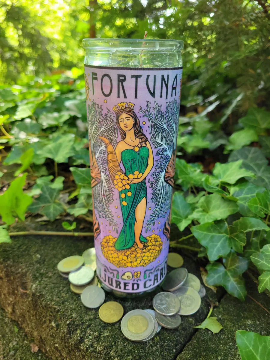Fortuna Goddess Novena Candle-Luck, Prosperity, Abundance, Winning
