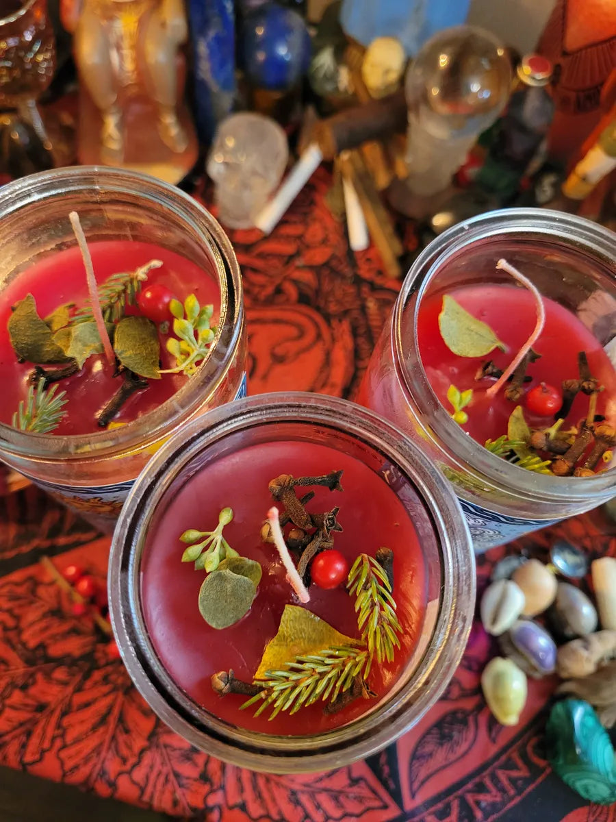 Winter Solstice Candle and Oil Set-Balance, Renewal, Strength, Joy