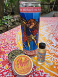 Saint Michael Candle, Incense & Oil Set-Protection, Evil Eye, Luck, Success