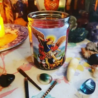 Saint Michael Altar Candle-Protection,Evil Eye,Luck, Success