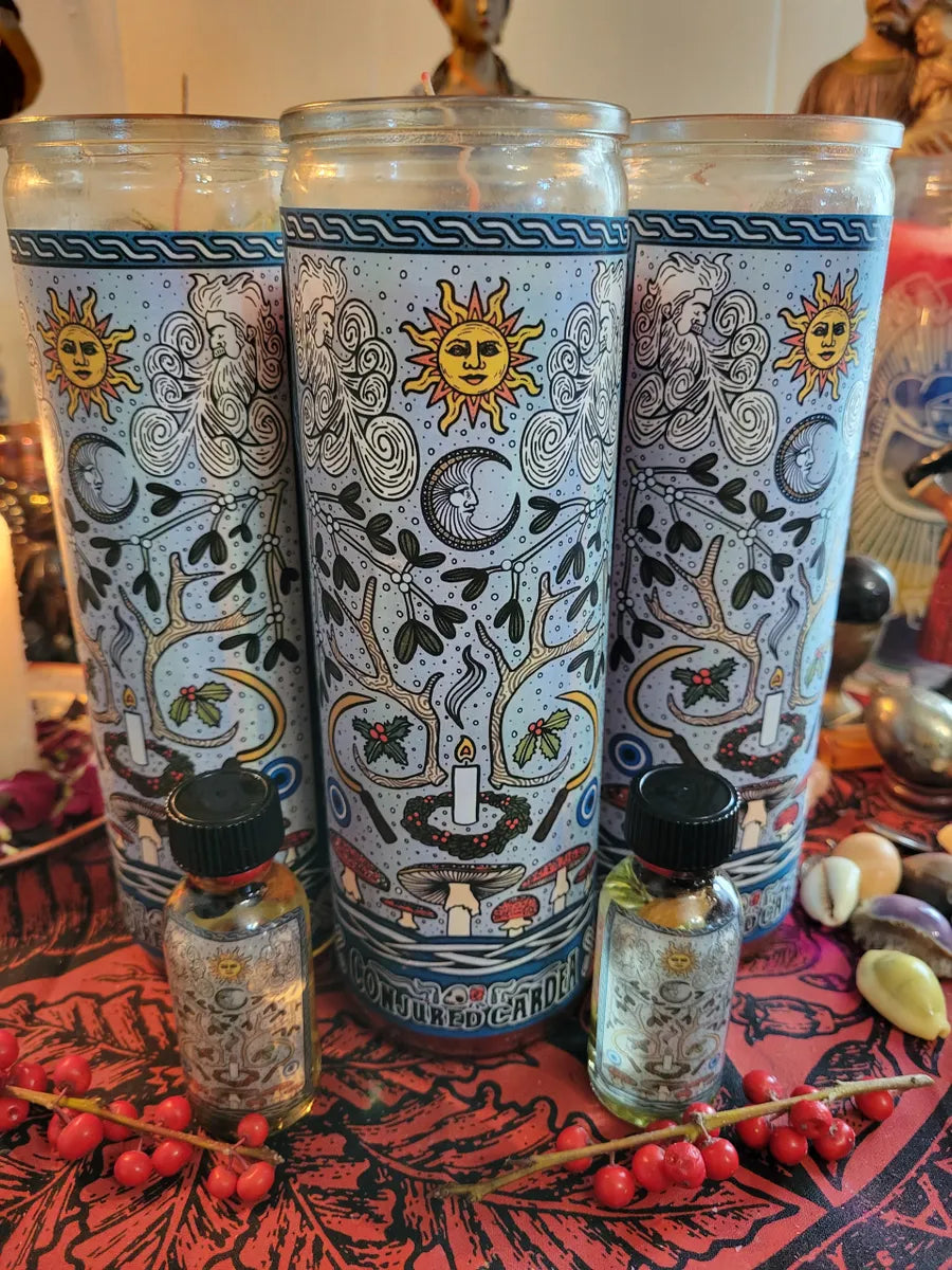 Winter Solstice Candle and Oil Set-Balance, Renewal, Strength, Joy