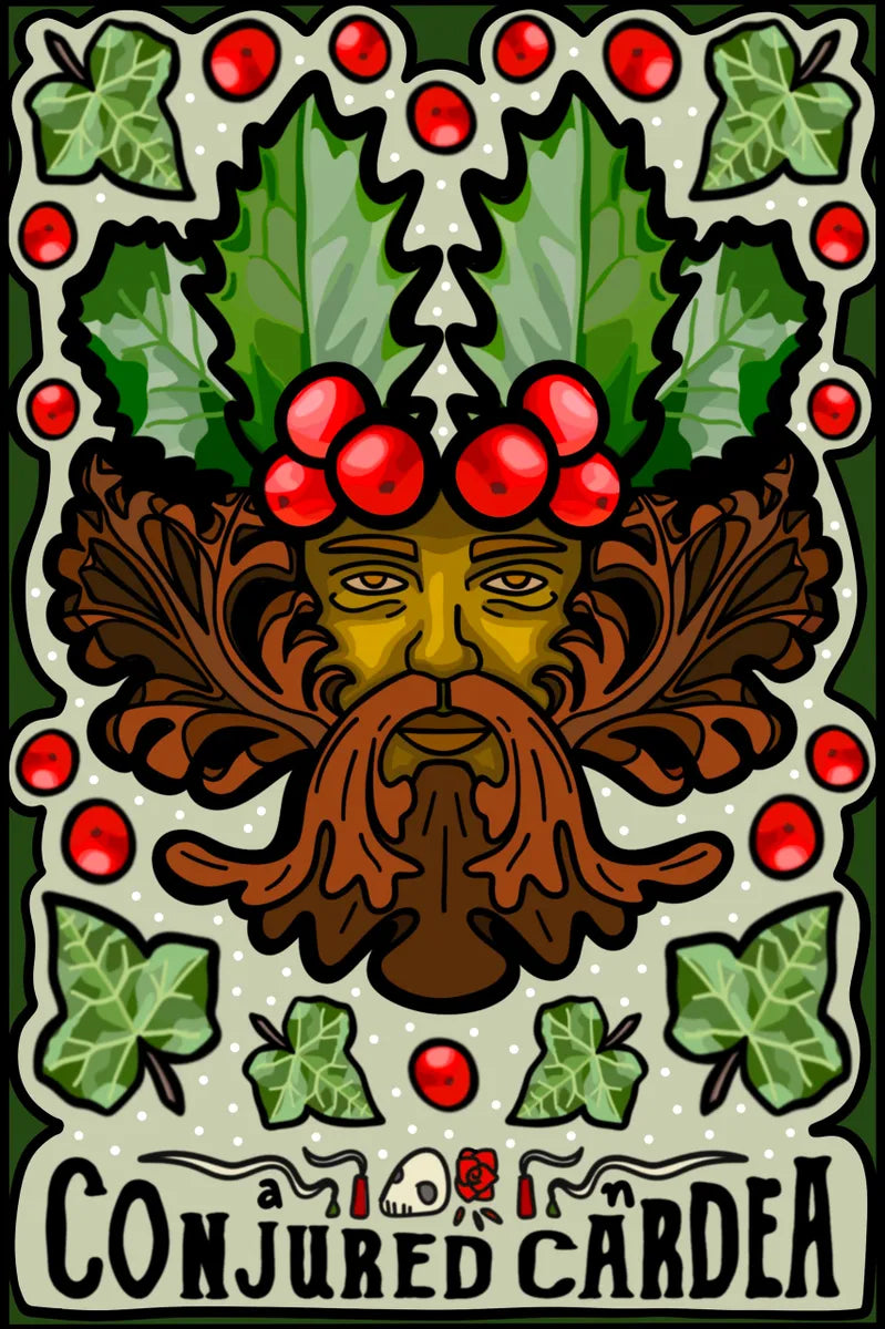 Green Man Candle-Rebirth, Growth, Wealth, Pagan Spiritual Symbol
