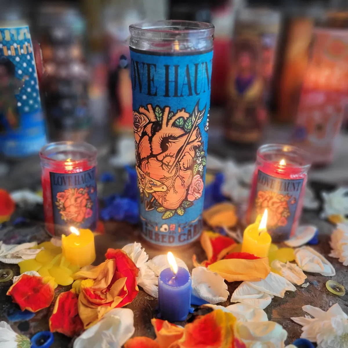 Love Haunt Novena Candle WITH OIL-Stay On Your Lover's Mind, Permanently!